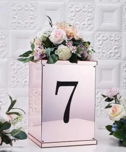 HIER_5150 8" Black Decorative Rhinestone Number Stickers DIY Crafts - 7 Chargers & Centerpieces 16 HIER_5150 8