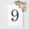 HIER_5150 Chargers & Centerpieces 8" Black Decorative Rhinestone Number Stickers DIY Crafts - 9