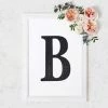 HIER_5150 Chargers & Centerpieces 8" Black Decorative Rhinestone Alphabet Letter Stickers DIY Crafts - B