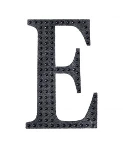 HIER_5150 Chargers & Centerpieces 8" Black Decorative Rhinestone Alphabet Letter Stickers DIY Crafts - E 21 HIER_5150 Chargers & Centerpieces 8