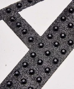HIER_5150 8" Black Decorative Rhinestone Alphabet Letter Stickers DIY Crafts - H 18 HIER_5150 8
