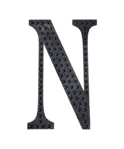 HIER_5150 8" Black Decorative Rhinestone Alphabet Letter Stickers DIY Crafts - N 21 HIER_5150 8