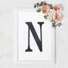 HIER_5150 8" Black Decorative Rhinestone Alphabet Letter Stickers DIY Crafts - N