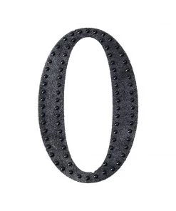 HIER_5150 Chargers & Centerpieces 8" Black Decorative Rhinestone Alphabet Letter Stickers DIY Crafts - O 21 HIER_5150 Chargers & Centerpieces 8