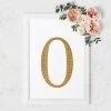 HIER_5150 8" Gold Decorative Rhinestone Number Stickers DIY Crafts - 0