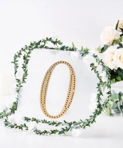 HIER_5150 8" Gold Decorative Rhinestone Number Stickers DIY Crafts - 0