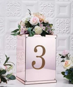 HIER_5150 8" Gold Decorative Rhinestone Number Stickers DIY Crafts - 3 16 HIER_5150 8