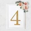 HIER_5150 8" Gold Decorative Rhinestone Number Stickers DIY Crafts - 4
