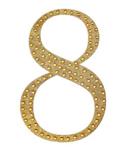 HIER_5150 8" Gold Decorative Rhinestone Number Stickers DIY Crafts - 8 Chargers & Centerpieces 21 HIER_5150 8