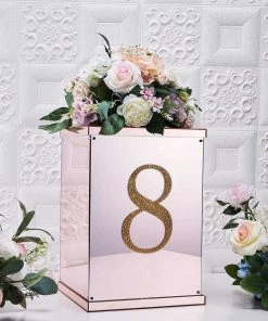 HIER_5150 8" Gold Decorative Rhinestone Number Stickers DIY Crafts - 8 Chargers & Centerpieces 16 HIER_5150 8