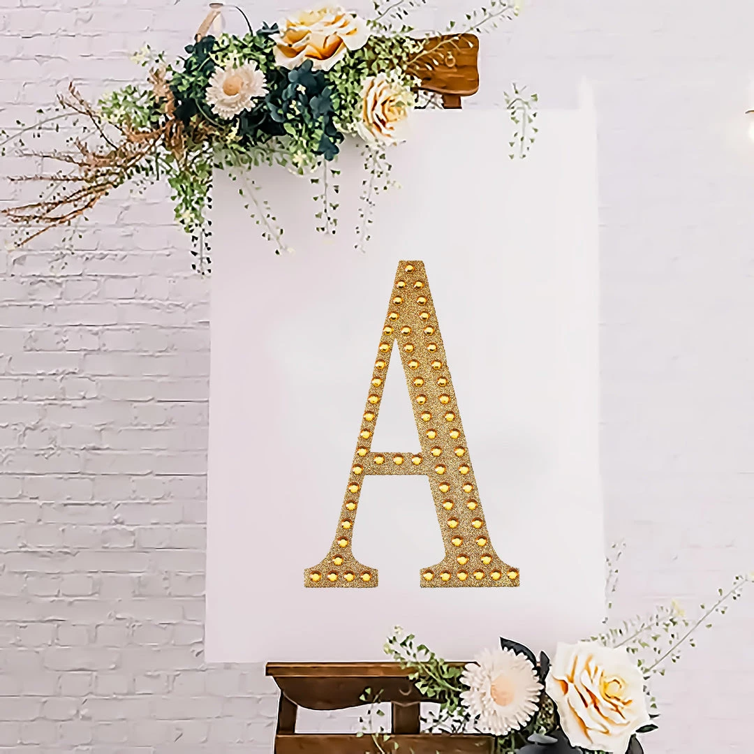 HIER_5150 8" Gold Decorative Rhinestone Alphabet Letter Stickers DIY Crafts - A 10 HIER_5150 8" Gold Decorative Rhinestone Alphabet Letter Stickers DIY Crafts - A