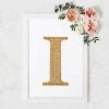 HIER_5150 Chargers & Centerpieces 8" Gold Decorative Rhinestone Alphabet Letter Stickers DIY Crafts - I