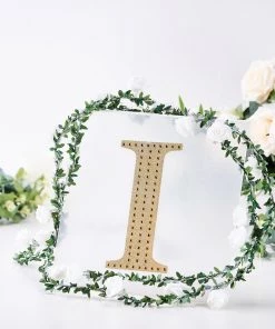 HIER_5150 Chargers & Centerpieces 8" Gold Decorative Rhinestone Alphabet Letter Stickers DIY Crafts - I