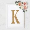 HIER_5150 8" Gold Decorative Rhinestone Alphabet Letter Stickers DIY Crafts - K Chargers & Centerpieces