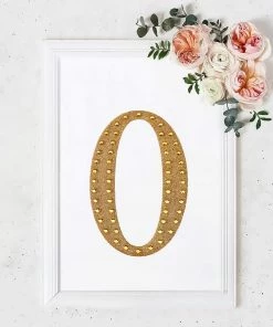 HIER_5150 Chargers & Centerpieces 8" Gold Decorative Rhinestone Alphabet Letter Stickers DIY Crafts - O