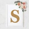 HIER_5150 Chargers & Centerpieces 8" Gold Decorative Rhinestone Alphabet Letter Stickers DIY Crafts - S