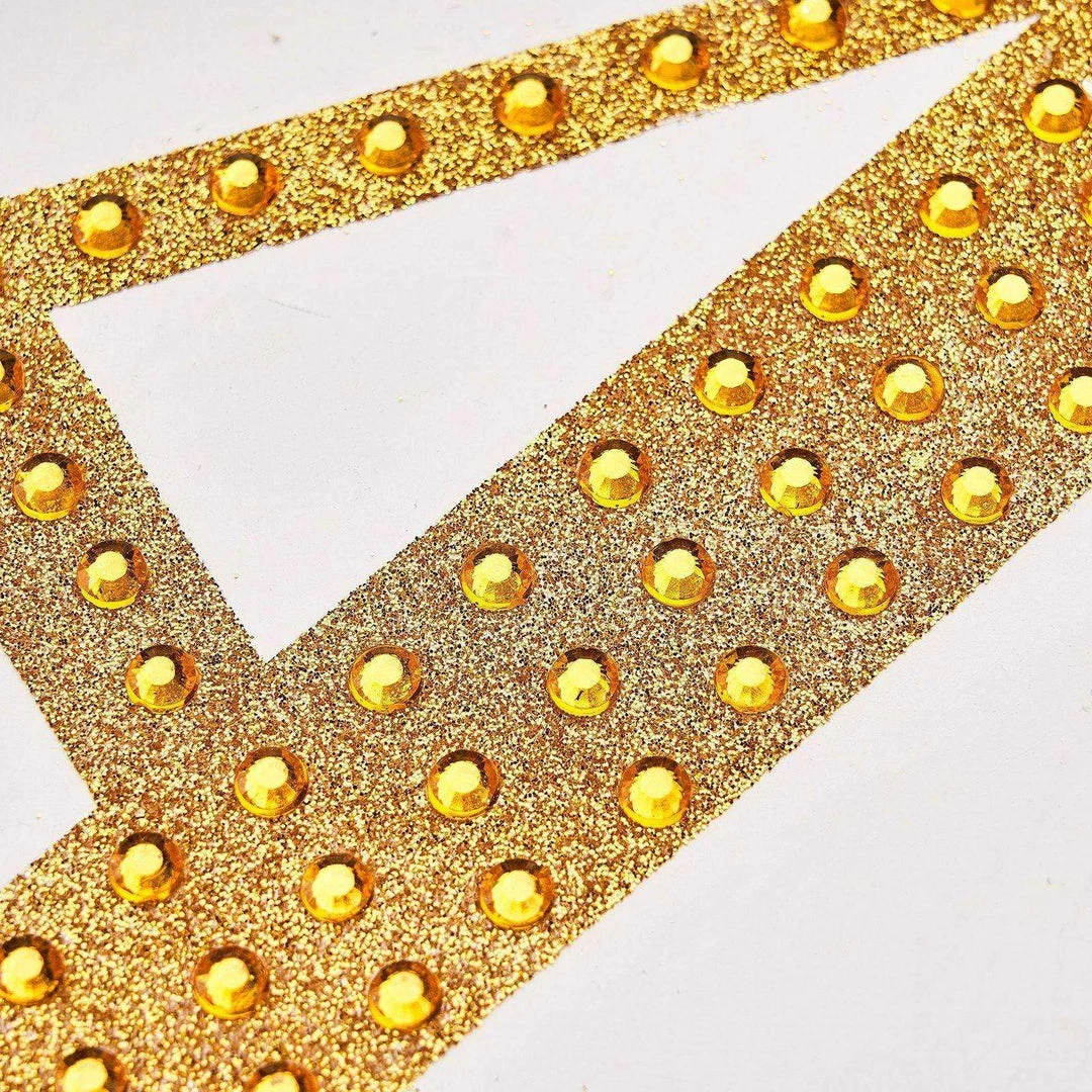 HIER_5150 8" Gold Decorative Rhinestone Alphabet Letter Stickers DIY Crafts - X 7 HIER_5150 8" Gold Decorative Rhinestone Alphabet Letter Stickers DIY Crafts - X