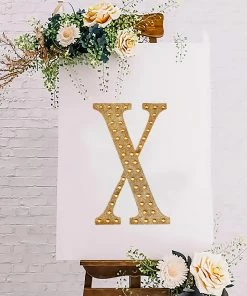 HIER_5150 8" Gold Decorative Rhinestone Alphabet Letter Stickers DIY Crafts - X 20 HIER_5150 8