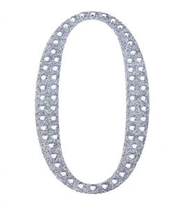 HIER_5150 8" Silver Decorative Rhinestone Number Stickers DIY Crafts - 0 21 HIER_5150 8