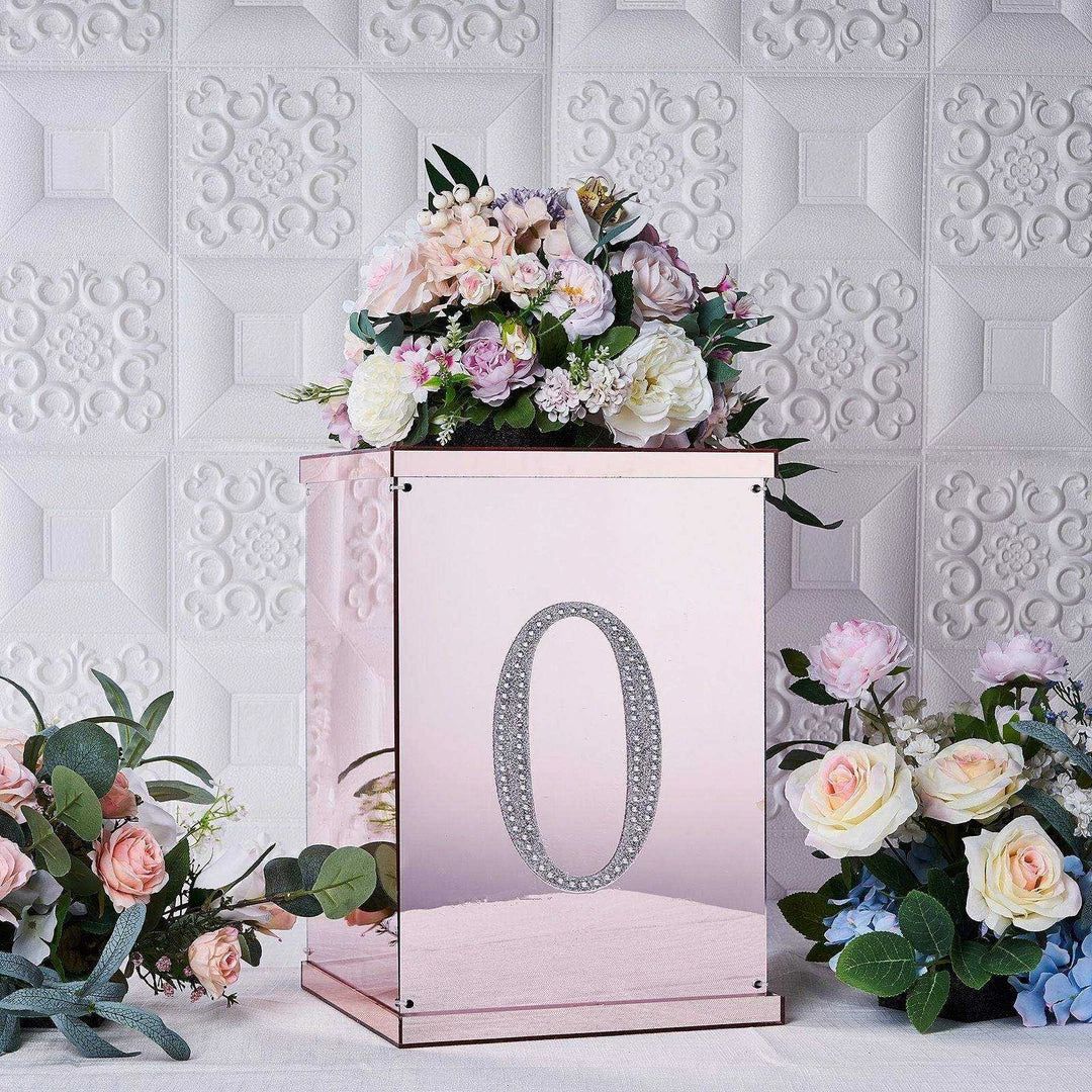 HIER_5150 8" Silver Decorative Rhinestone Number Stickers DIY Crafts - 0 6 HIER_5150 8" Silver Decorative Rhinestone Number Stickers DIY Crafts - 0