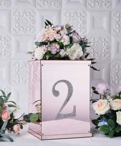 HIER_5150 Chargers & Centerpieces 8" Silver Decorative Rhinestone Number Stickers DIY Crafts - 2 16 HIER_5150 Chargers & Centerpieces 8