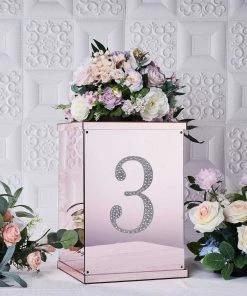 HIER_5150 Chargers & Centerpieces 8" Silver Decorative Rhinestone Number Stickers DIY Crafts - 3 16 HIER_5150 Chargers & Centerpieces 8