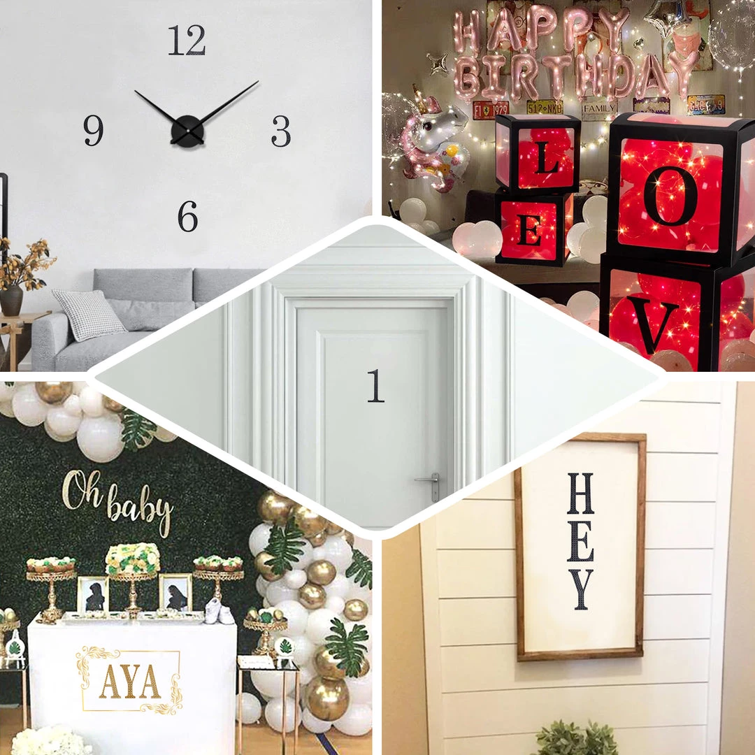 HIER_5150 6" Silver Decorative Rhinestone Number Stickers DIY Crafts - 4 5 HIER_5150 6" Silver Decorative Rhinestone Number Stickers DIY Crafts - 4