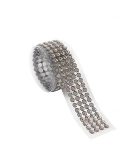 HIER_5150 3ft Charcoal Gray Stick-On Rhinestone Tape - DIY Self Adhesive Diamond Gemstone Stickers