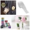 HIER_5150 3ft Iridescent Stick-On Rhinestone Tape, DIY Self Adhesive Diamond Gemstone Stickers