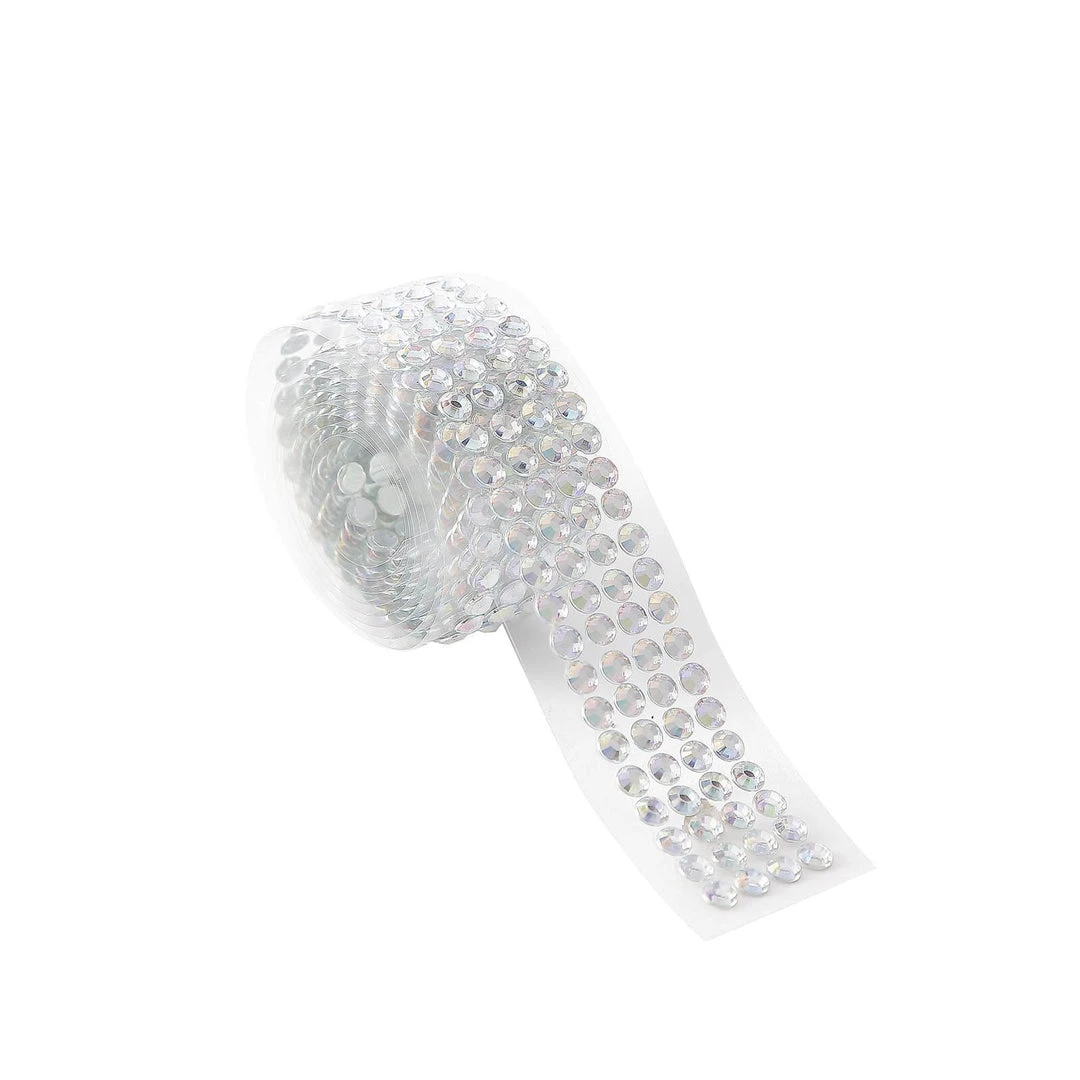 HIER_5150 3ft Iridescent Stick-On Rhinestone Tape, DIY Self Adhesive Diamond Gemstone Stickers 17 HIER_5150 3ft Iridescent Stick-On Rhinestone Tape, DIY Self Adhesive Diamond Gemstone Stickers