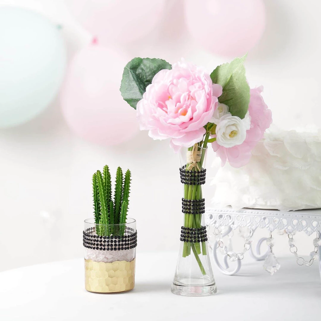 HIER_5150 3ft Black Stick-On Rhinestone Tape, DIY Self Adhesive Diamond Gemstone Stickers 8 HIER_5150 3ft Black Stick-On Rhinestone Tape, DIY Self Adhesive Diamond Gemstone Stickers