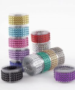 HIER_5150 3ft Iridescent Stick-On Rhinestone Tape, DIY Self Adhesive Diamond Gemstone Stickers 29 HIER_5150 3ft Iridescent Stick-On Rhinestone Tape, DIY Self Adhesive Diamond Gemstone Stickers