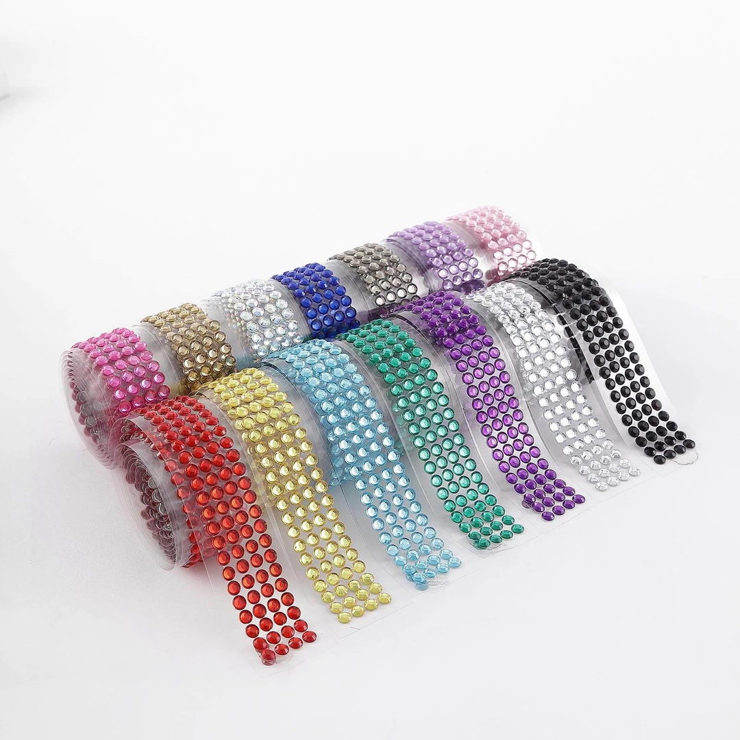 HIER_5150 3ft Red Stick-On Rhinestone Tape, DIY Self Adhesive Diamond Gemstone Stickers Tabletop Decor 14 HIER_5150 3ft Red Stick-On Rhinestone Tape, DIY Self Adhesive Diamond Gemstone Stickers Tabletop Decor