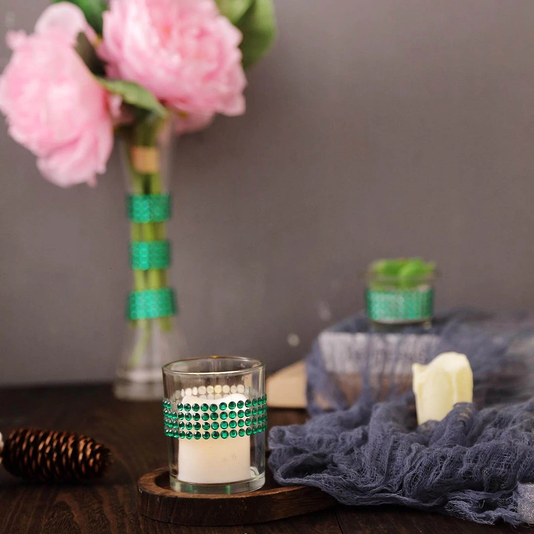 HIER_5150 3ft Green Stick-On Rhinestone Tape, DIY Self Adhesive Diamond Gemstone Stickers Tabletop Decor 9 HIER_5150 3ft Green Stick-On Rhinestone Tape, DIY Self Adhesive Diamond Gemstone Stickers Tabletop Decor