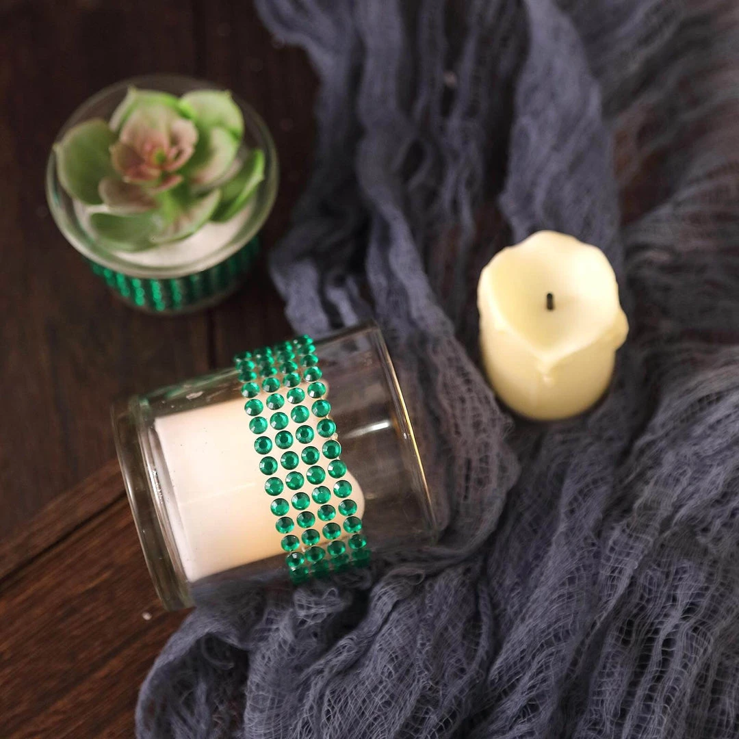 HIER_5150 3ft Green Stick-On Rhinestone Tape, DIY Self Adhesive Diamond Gemstone Stickers Tabletop Decor 6 HIER_5150 3ft Green Stick-On Rhinestone Tape, DIY Self Adhesive Diamond Gemstone Stickers Tabletop Decor