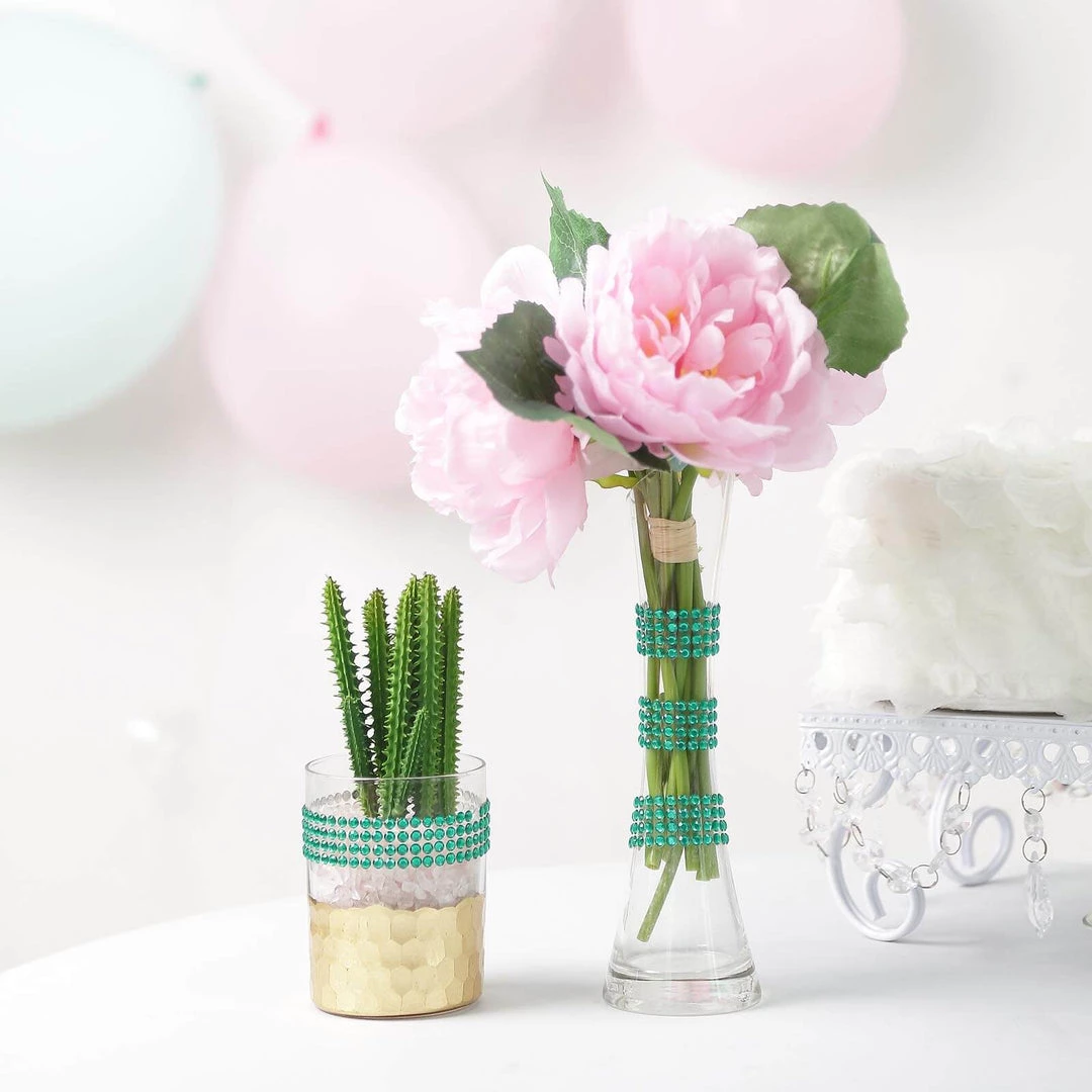 HIER_5150 3ft Green Stick-On Rhinestone Tape, DIY Self Adhesive Diamond Gemstone Stickers Tabletop Decor 7 HIER_5150 3ft Green Stick-On Rhinestone Tape, DIY Self Adhesive Diamond Gemstone Stickers Tabletop Decor