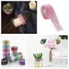 HIER_5150 3ft Pink Stick-On Rhinestone Tape, DIY Self Adhesive Diamond Gemstone Stickers