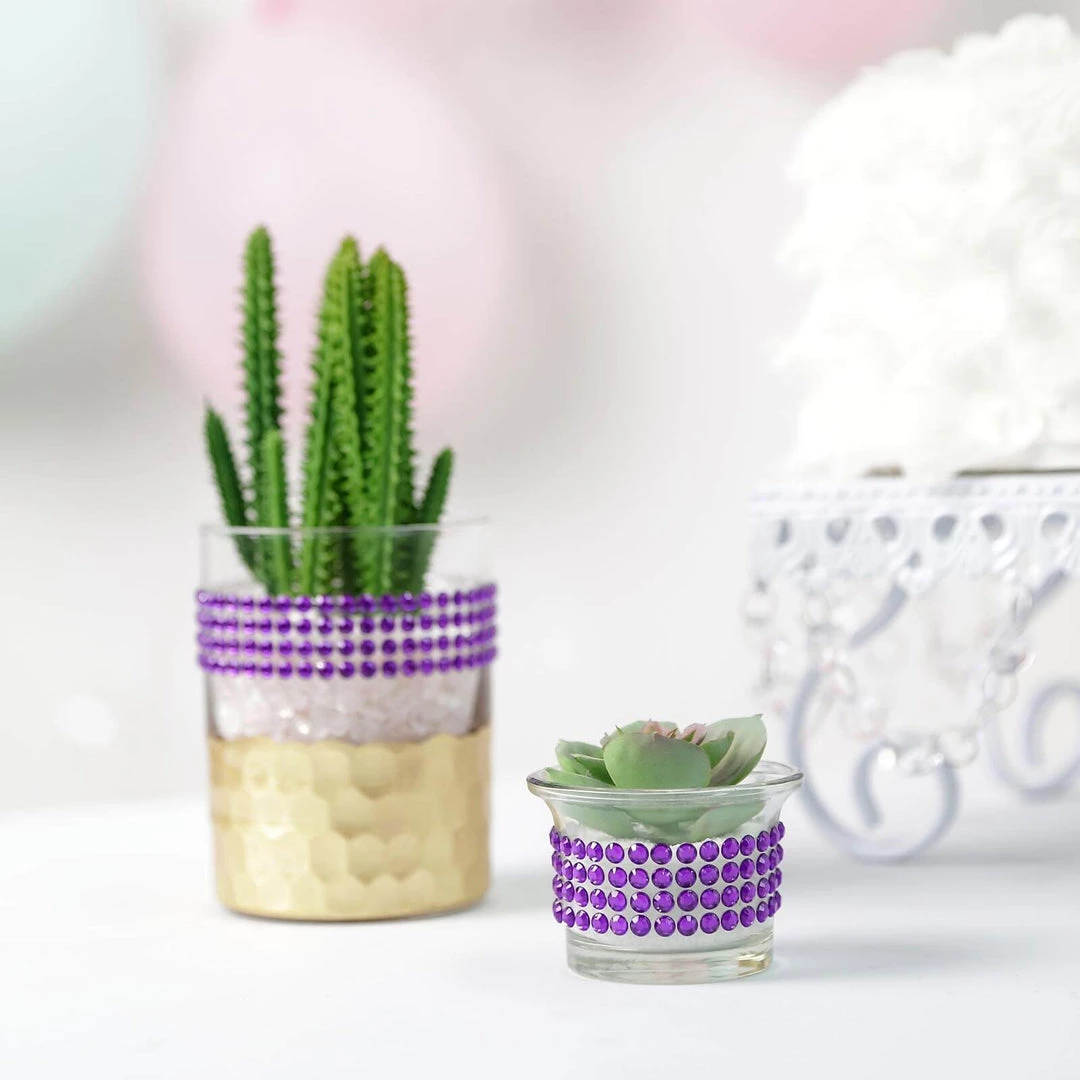 HIER_5150 3ft Purple Stick-On Rhinestone Tape, DIY Self Adhesive Diamond Gemstone Stickers 2 HIER_5150 3ft Purple Stick-On Rhinestone Tape, DIY Self Adhesive Diamond Gemstone Stickers