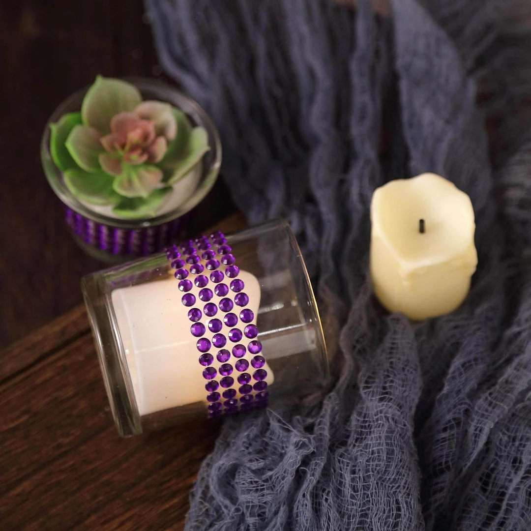 HIER_5150 3ft Purple Stick-On Rhinestone Tape, DIY Self Adhesive Diamond Gemstone Stickers 7 HIER_5150 3ft Purple Stick-On Rhinestone Tape, DIY Self Adhesive Diamond Gemstone Stickers