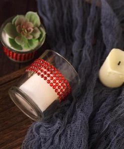 HIER_5150 3ft Red Stick-On Rhinestone Tape, DIY Self Adhesive Diamond Gemstone Stickers Tabletop Decor 23 HIER_5150 3ft Red Stick-On Rhinestone Tape, DIY Self Adhesive Diamond Gemstone Stickers Tabletop Decor