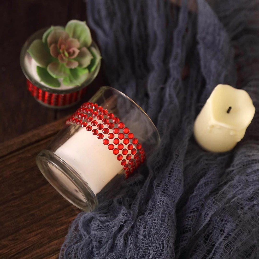 HIER_5150 3ft Red Stick-On Rhinestone Tape, DIY Self Adhesive Diamond Gemstone Stickers Tabletop Decor 7 HIER_5150 3ft Red Stick-On Rhinestone Tape, DIY Self Adhesive Diamond Gemstone Stickers Tabletop Decor