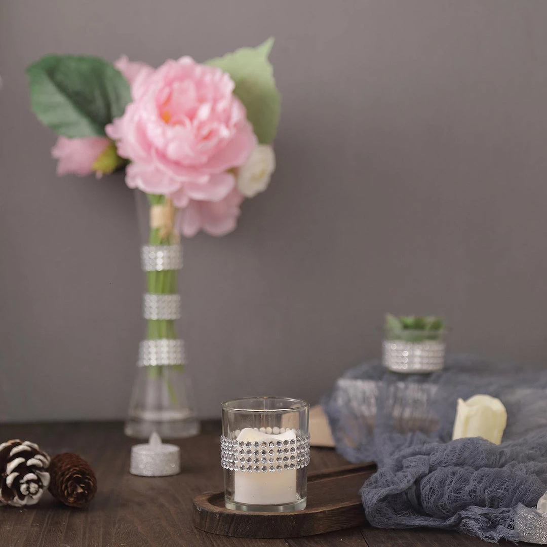 HIER_5150 3ft Silver Stick-On Rhinestone Tape, DIY Self Adhesive Diamond Gemstone Stickers Tabletop Decor 10 HIER_5150 3ft Silver Stick-On Rhinestone Tape, DIY Self Adhesive Diamond Gemstone Stickers Tabletop Decor