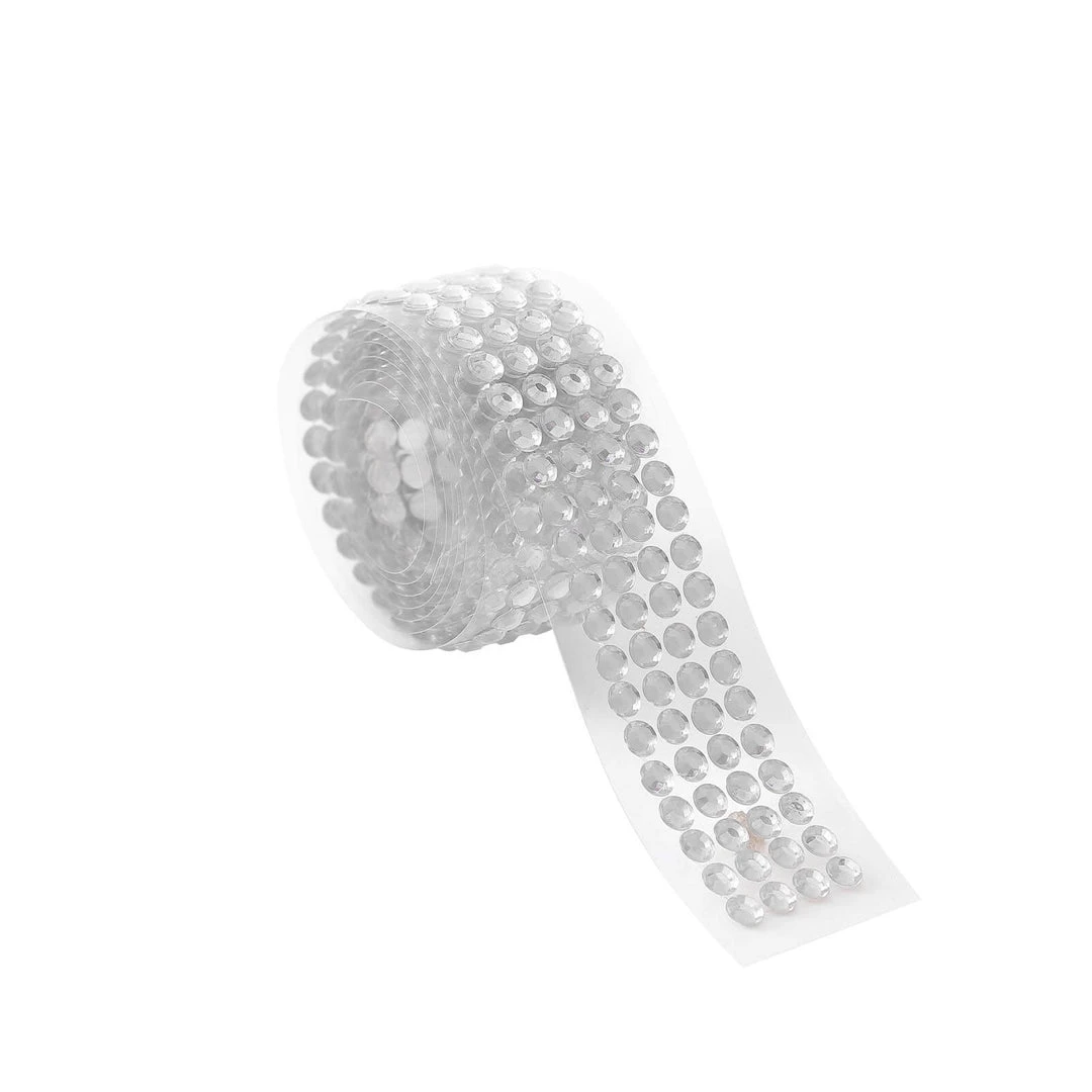 HIER_5150 3ft Silver Stick-On Rhinestone Tape, DIY Self Adhesive Diamond Gemstone Stickers Tabletop Decor 19 HIER_5150 3ft Silver Stick-On Rhinestone Tape, DIY Self Adhesive Diamond Gemstone Stickers Tabletop Decor