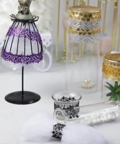 HIER_5150 2 Pack | Purple Floral Trim Rhinestone Stickers, Self Adhesive Diamond Craft Gem Stickers Tabletop Decor 25 HIER_5150 2 Pack | Purple Floral Trim Rhinestone Stickers, Self Adhesive Diamond Craft Gem Stickers Tabletop Decor