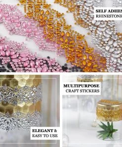 HIER_5150 2 Pack | Purple Floral Trim Rhinestone Stickers, Self Adhesive Diamond Craft Gem Stickers Tabletop Decor 18 HIER_5150 2 Pack | Purple Floral Trim Rhinestone Stickers, Self Adhesive Diamond Craft Gem Stickers Tabletop Decor