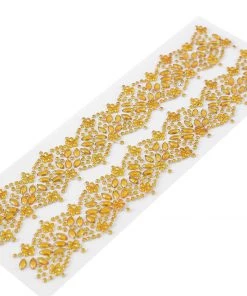 HIER_5150 2 Pack | Gold Floral Trim Rhinestone Stickers, Self Adhesive Diamond Craft Gem Stickers Tabletop Decor 29 HIER_5150 2 Pack | Gold Floral Trim Rhinestone Stickers, Self Adhesive Diamond Craft Gem Stickers Tabletop Decor