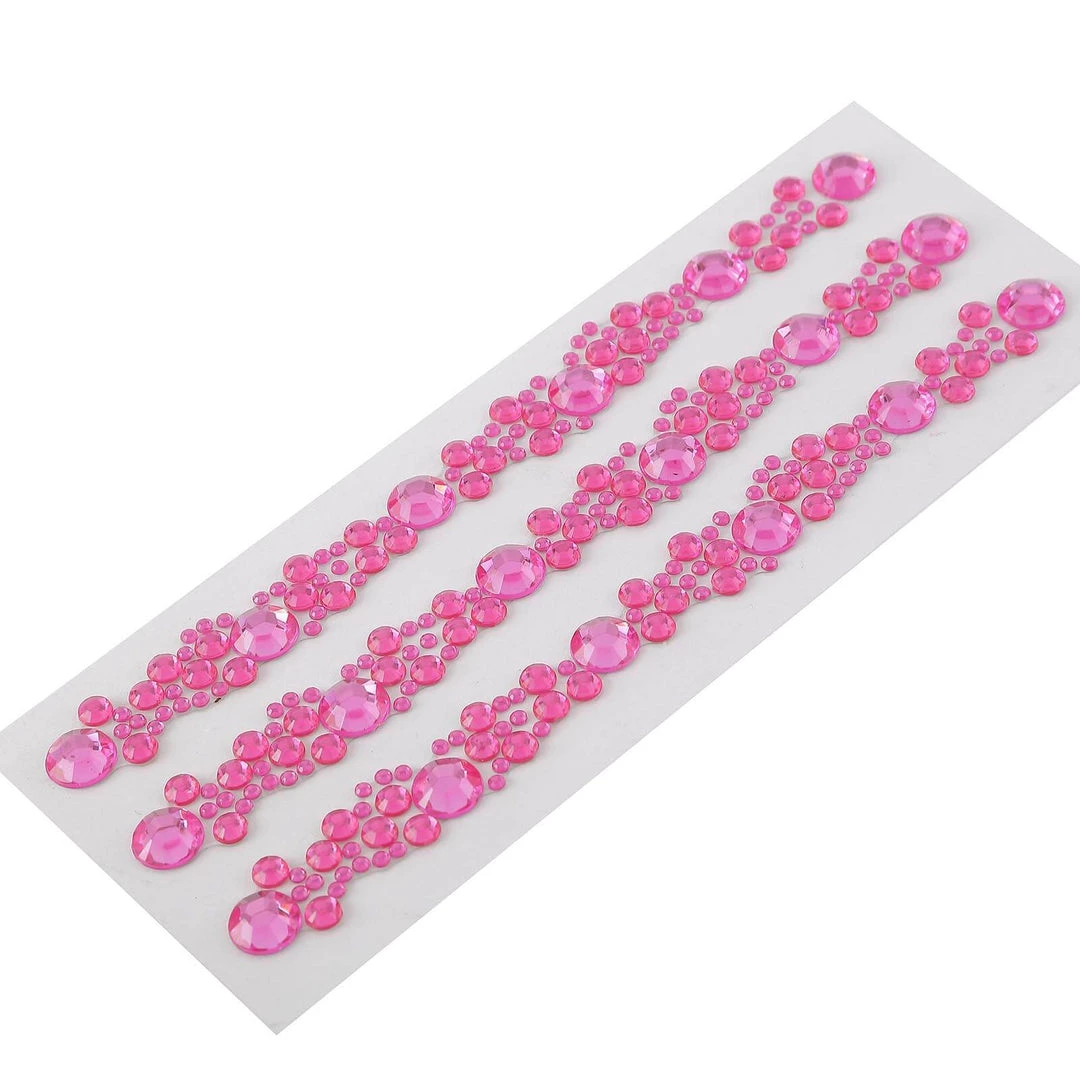 HIER_5150 3 Pack | Hot Pink Heptagon Self Adhesive Rhinestone Gem Craft Stickers 1 HIER_5150 3 Pack | Hot Pink Heptagon Self Adhesive Rhinestone Gem Craft Stickers