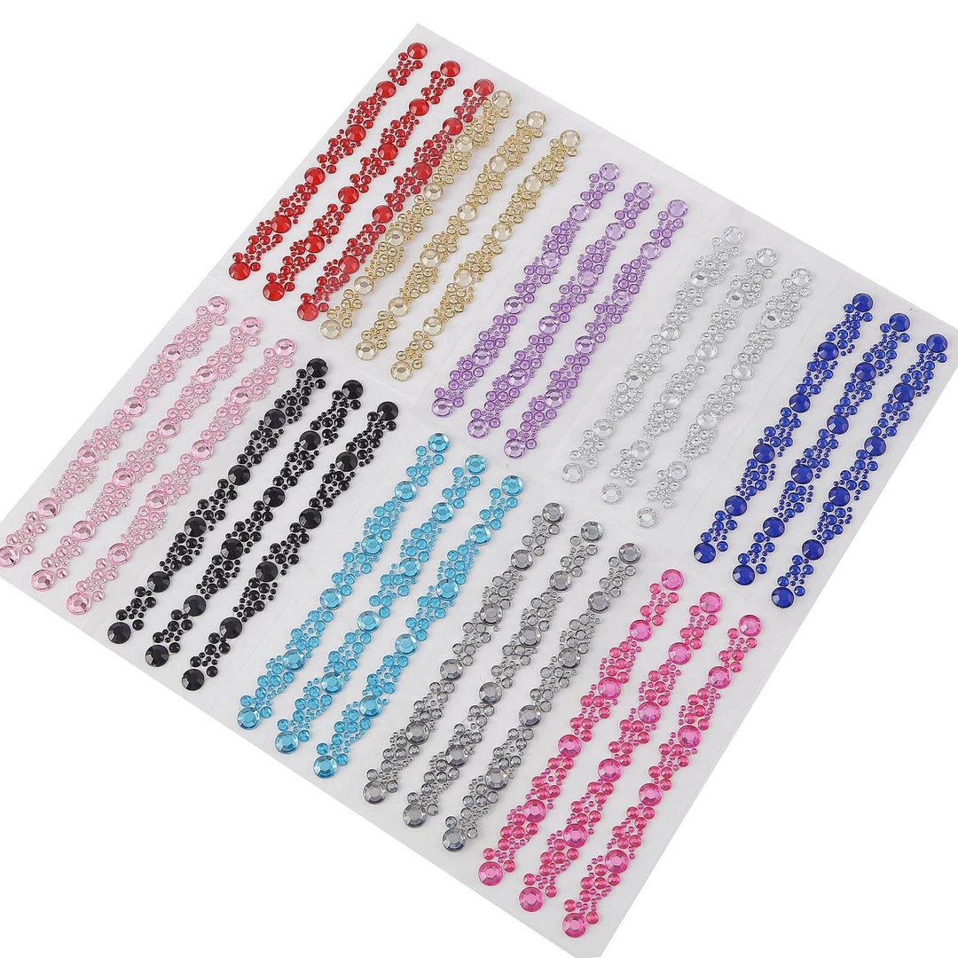 HIER_5150 3 Pack | Red Heptagon Self Adhesive Rhinestone Gem Craft Stickers 19 HIER_5150 3 Pack | Red Heptagon Self Adhesive Rhinestone Gem Craft Stickers