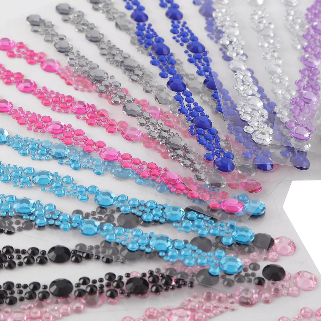 HIER_5150 Tabletop Decor 3 Pack | Lavender Heptagon Self Adhesive Rhinestone Gem Craft Stickers 17 HIER_5150 Tabletop Decor 3 Pack | Lavender Heptagon Self Adhesive Rhinestone Gem Craft Stickers