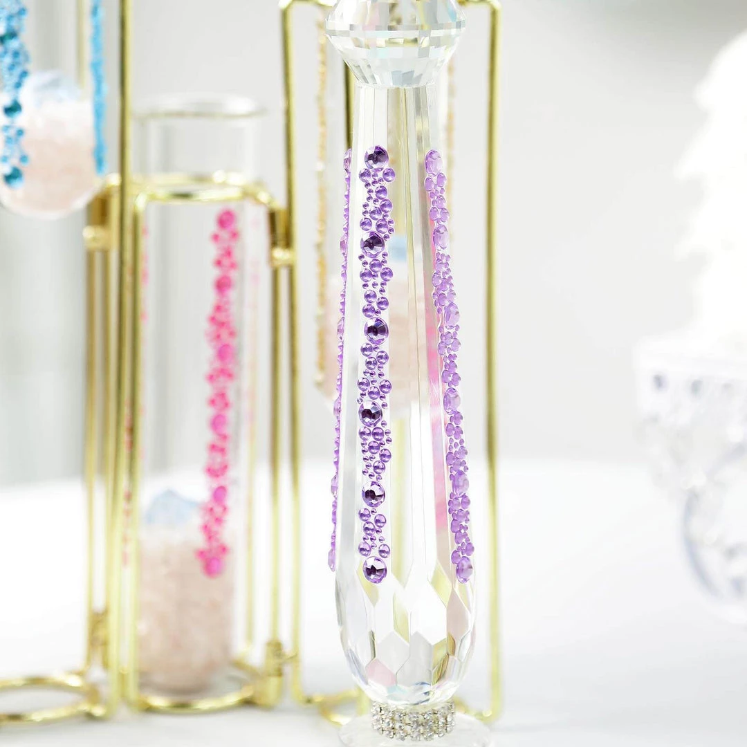 HIER_5150 3 Pack | Hot Pink Heptagon Self Adhesive Rhinestone Gem Craft Stickers 7 HIER_5150 3 Pack | Hot Pink Heptagon Self Adhesive Rhinestone Gem Craft Stickers